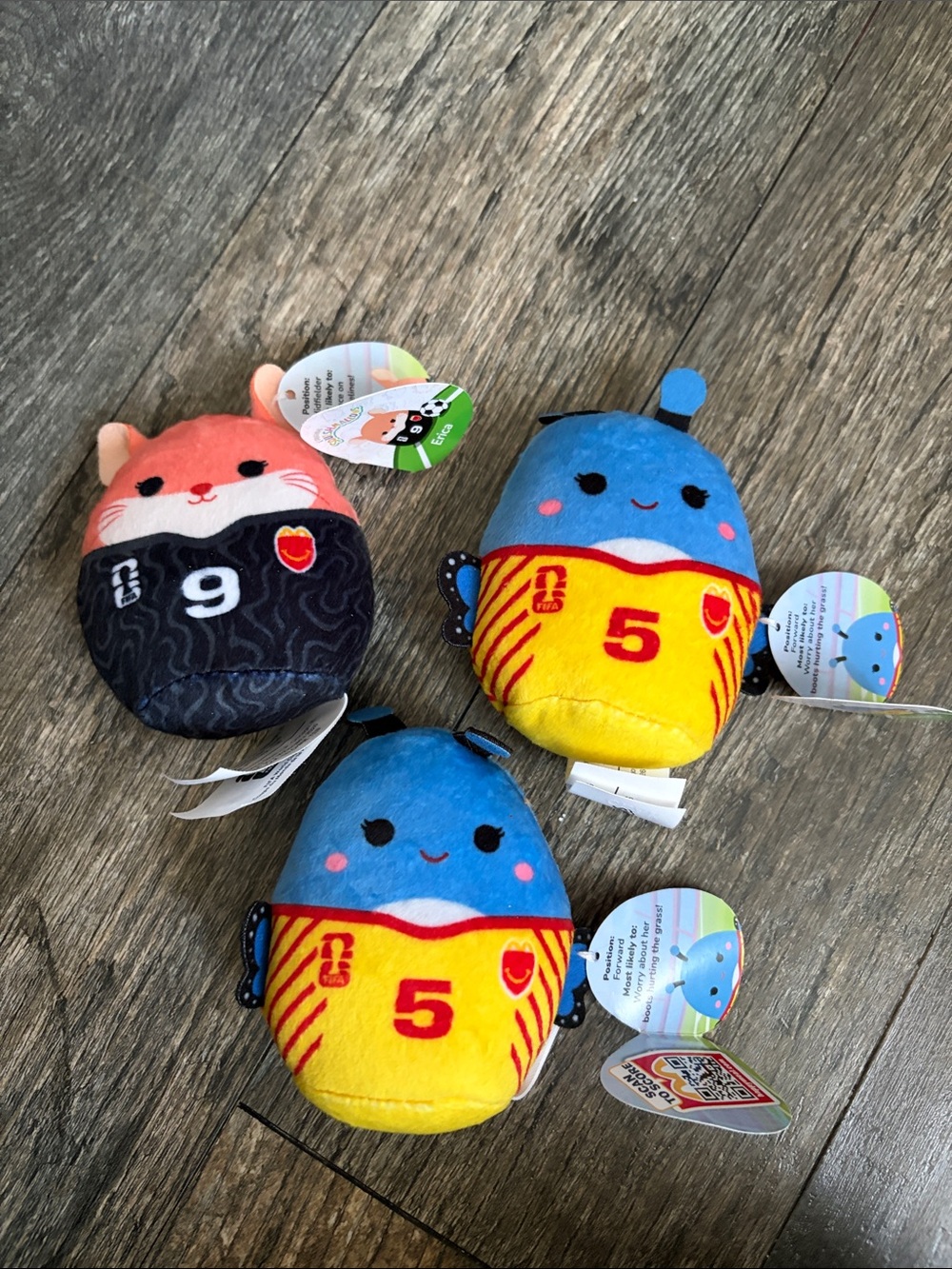 McDonald’s FIFA World Cup Squishmallows Happy Meal 2026 Toy lot of 3